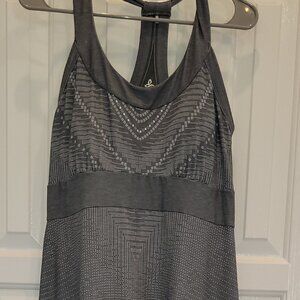 Grey-green halter maxi dress